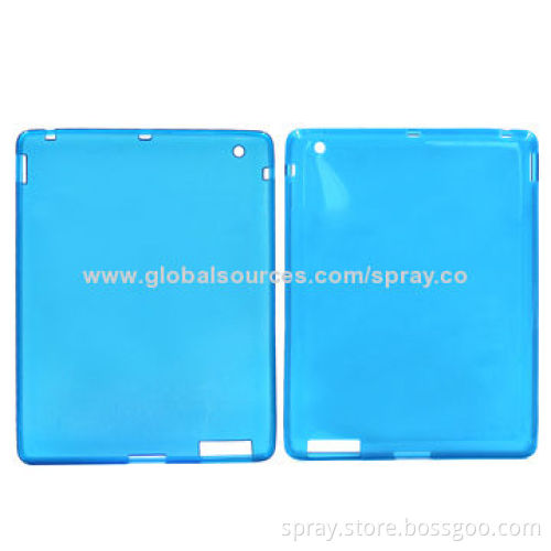 Slim Clear blue Soft TPU Covers for the New iPad 3 & iPad 2, Customized Colors Available